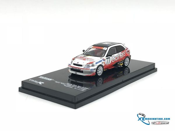 Xe Mô Hình Honda Civic Type R EK9 Super Taikyu 1998 ST-4 Champion Tsujimoto / Yamahamoto 1:64 Tarmac Works ( Trắng Đỏ )