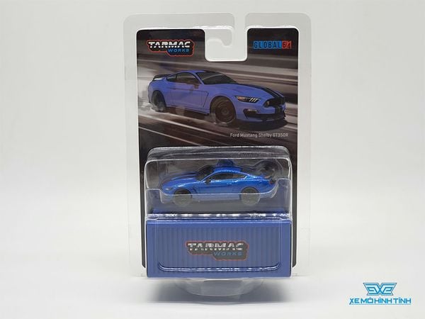 Xe Mô Hình Ford Mustang Shelby GT350R 1:64 Tarmac Works (Xanh Dương)