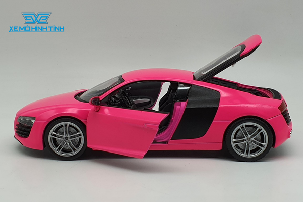 XE MÔ HÌNH AUDI R8 1:24 WELLY (HỒNG)