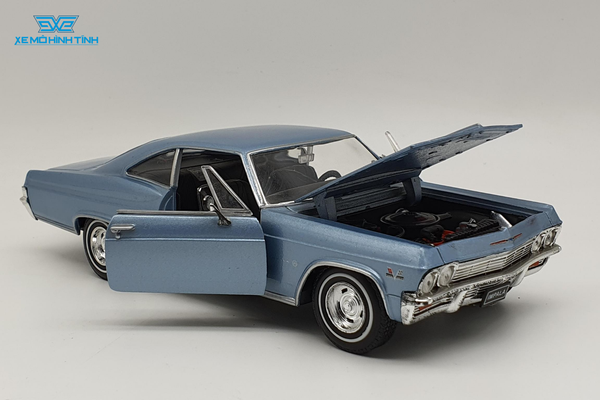 XE MÔ HÌNH CHEVROLET IMPALA SS 396 1965 1:24 WELLY (XANH)