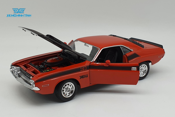 XE MÔ HÌNH DODGE CHALLENGER T/A 1:24 WELLY (ĐỎ)