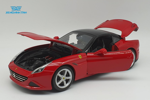 XE MÔ HÌNH FERRARI CALIFORNIA T 1:18 CLOSE TOP BBURAGO (ĐỎ)