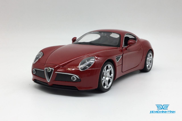 XE MÔ HÌNH ALFA ROMEO 8C COMPETIZIONE 1:24 WELLY (ĐỎ)