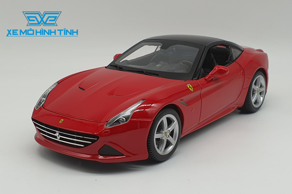 XE MÔ HÌNH FERRARI CALIFORNIA T 1:18 CLOSE TOP BBURAGO (ĐỎ)