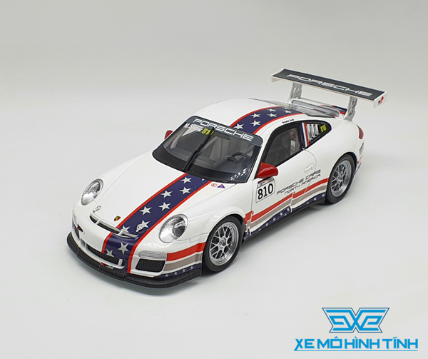 XE MÔ HÌNH PORSCHE 911 GT3 CUP 1:18 WELLY ( TRẮNG )