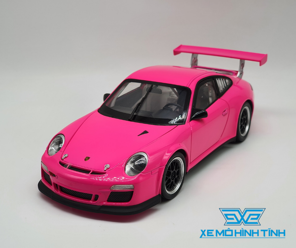 XE MÔ HÌNH PORSCHE 911 GT3 CUP 1:18 WELLY ( HỒNG )