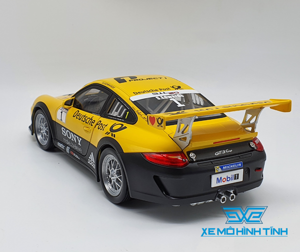 XE MÔ HÌNH PORSCHE 911 GT3 CUP 1:18 WELLY ( VÀNG )