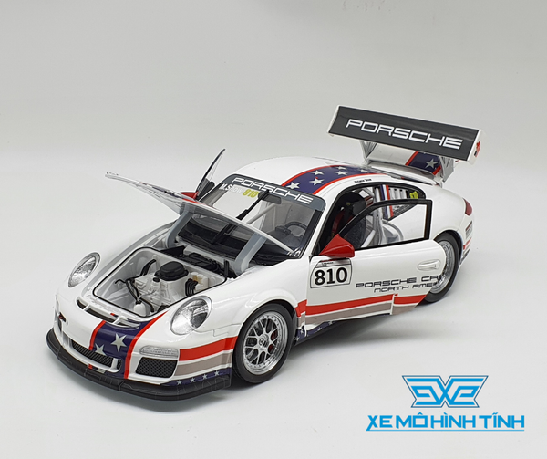 XE MÔ HÌNH PORSCHE 911 GT3 CUP 1:18 WELLY ( TRẮNG )