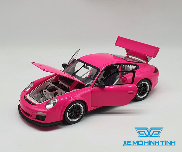 XE MÔ HÌNH PORSCHE 911 GT3 CUP 1:18 WELLY ( HỒNG )