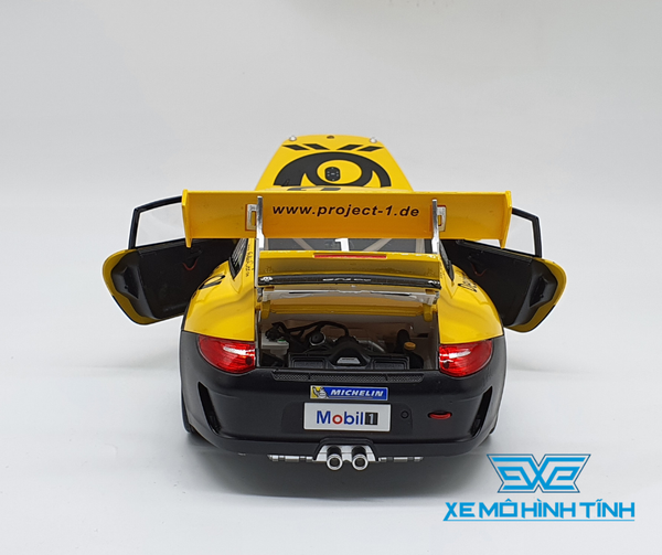 XE MÔ HÌNH PORSCHE 911 GT3 CUP 1:18 WELLY ( VÀNG )