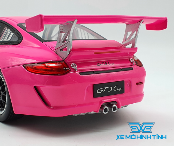 XE MÔ HÌNH PORSCHE 911 GT3 CUP 1:18 WELLY ( HỒNG )