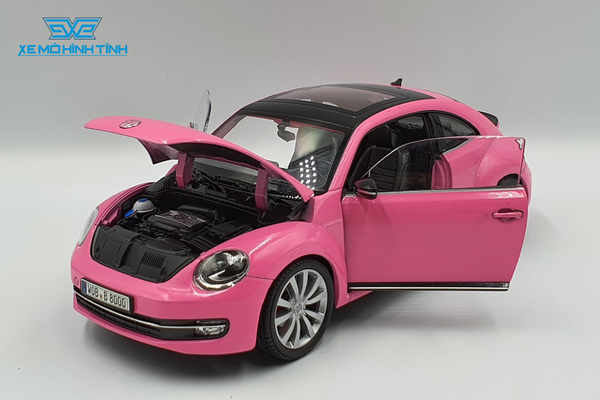 XE MÔ HÌNH VOLKSWAGEN BEETLE 2013 1:24 WELLY (HỒNG)