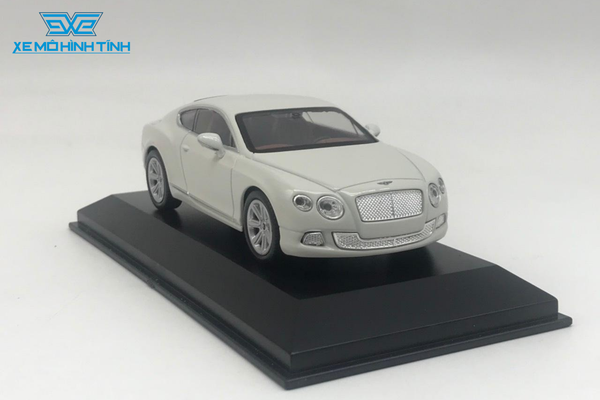 XE MÔ HÌNH BENTLEY CONTINENTAL GT 1:43 WELLY (TRẮNG)