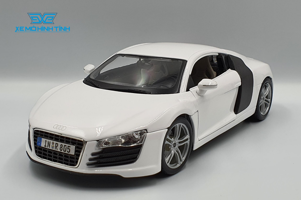 XE MÔ HÌNH AUDI R8 V8 1:18 MAISTO (TRẮNG)