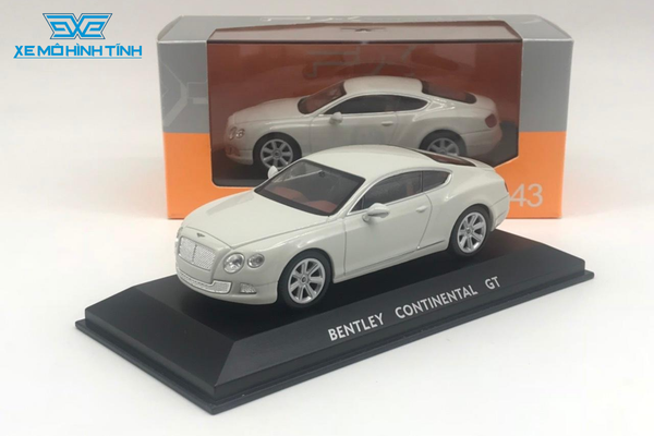 XE MÔ HÌNH BENTLEY CONTINENTAL GT 1:43 WELLY (TRẮNG)