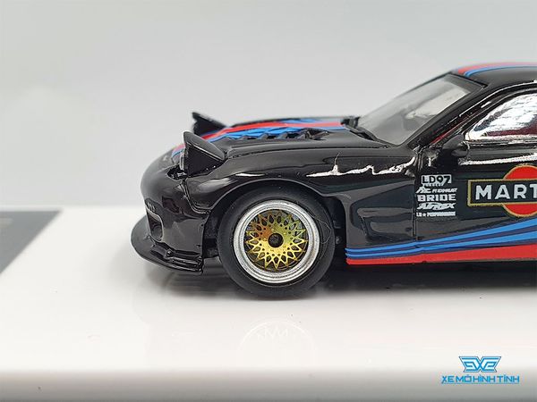 Xe Mô Hình Mazda RX-7 1:64 Time Micro ( Martini Đen )