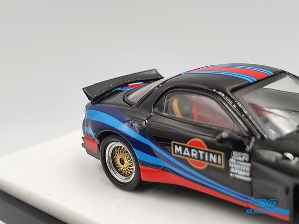 Xe Mô Hình Mazda RX-7 1:64 Time Micro ( Martini Đen )