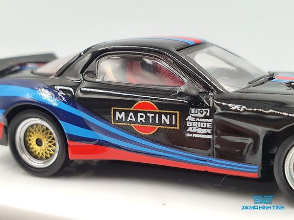 Xe Mô Hình Mazda RX-7 1:64 Time Micro ( Martini Đen )