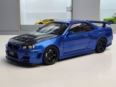 Xe Mô Hình NISMO R34 GT-R Z-tune 1:18 AUTOart ( BAYSIDE BLUE W/ CARBON BONN... )