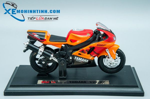 XE MÔ HÌNH YAMAHA YZF-R7 1:18 MAISTO (ĐỎ CAM)