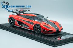 XE MÔ HÌNH KOENIGSEGG ONE:1 1:18 FRONTIART (ĐỎ CAM)