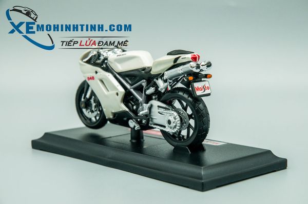 XE MÔ HÌNH DUCATI 848 1:18 MAISTO (TRẮNG)