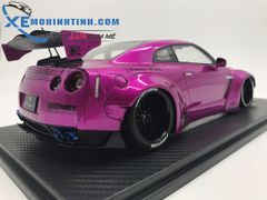 1:18 ONE MODEL NISSAN GTR R35 LB WORKS IN MATTE BLACK LIBERTY WALK ( HỒNG )