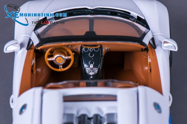 XE MÔ HÌNH BUGATTI VEYRON GRAND SPORT VITESSE 1:18 RASTAR (TRẮNG)