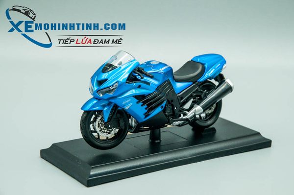 XE MÔ HÌNH KAWASAKI NINJA ZX-14 1:18 MAISTO (XANH DƯƠNG)