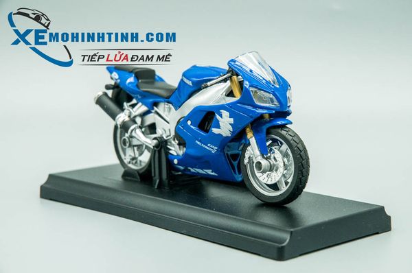 XE MÔ HÌNH YAMAHA YZF-R1 1999 1:18 WELLY (XANH DƯƠNG)