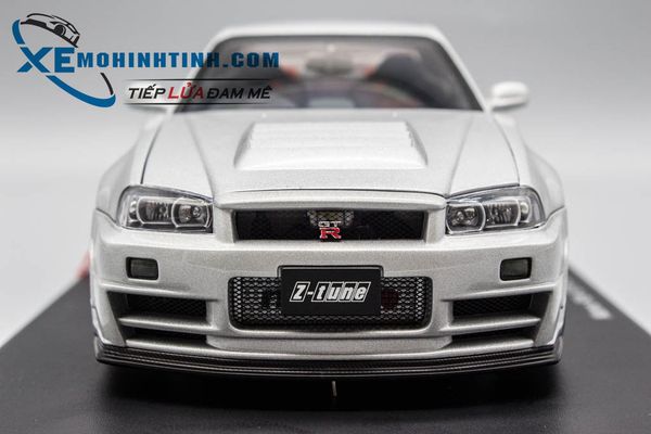 Xe Mô Hình Nismo Gtr34 Ztune 1:18 Autoart (Bạc)