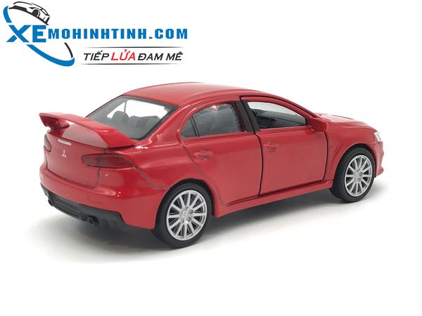 HỘP XE MÔ HÌNH Mitsubishi Lancer Evolution WELLY 1:36 (Đỏ)