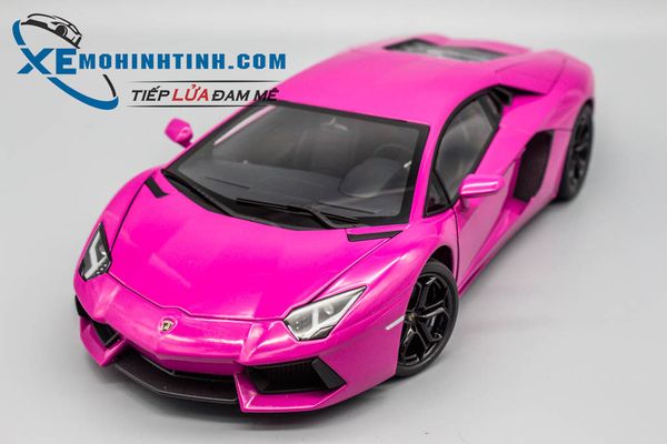 XE MÔ HÌNH LAMBORGHINI AVENTADOR 1:18 AUTOART (HỒNG)