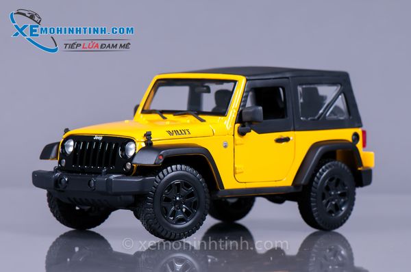 XE MÔ HÌNH JEEP WRANGLER RUBICON 2014 1:18 MAISTO (VÀNG)