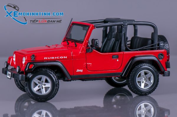 XE MÔ HÌNH JEEP WRANGLER RUBICON 1:18 MAISTO (ĐỎ)