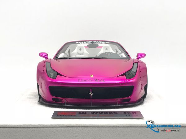 Ferrari 458 LB Roadster Liberty Walk 1:18 (Hồng)