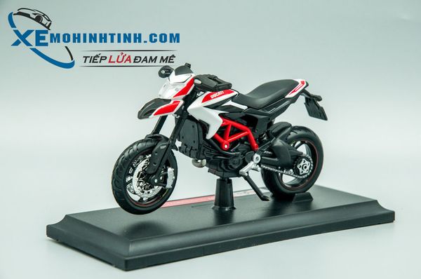 Xe Mô Hình Ducati Hypermotard 1:18 Maisto (Trắng)