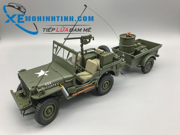 Xe Mô Hình Jeep Willys 1:18 Autoart (Xanh)