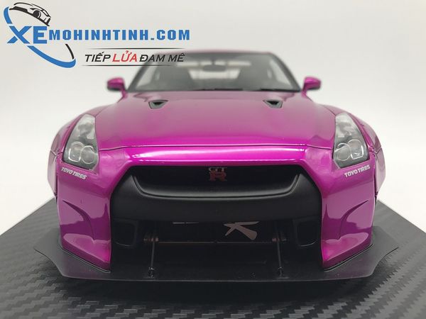 1:18 ONE MODEL NISSAN GTR R35 LB WORKS IN MATTE BLACK LIBERTY WALK ( HỒNG )