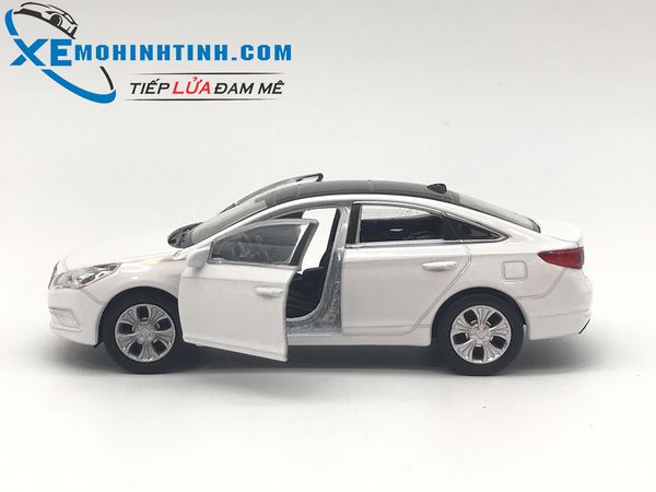 HỘP XE MÔ HÌNH WELLY HYUNDAI SONATA MỞ CỬA (TRẮNG)