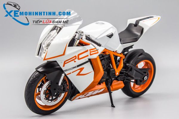 XE MÔ HÌNH KTM 1190 RC8 1:10 WELLY (TRẮNG CAM)