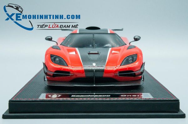 XE MÔ HÌNH KOENIGSEGG ONE:1 1:18 FRONTIART (ĐỎ CAM)