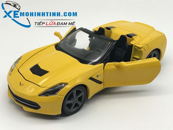 XE MÔ HÌNH CORVETTE STINGRAY 2014 1:24 MAISTO (VÀNG)