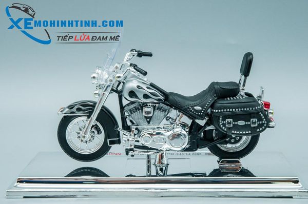 XE MÔ HÌNH HARLEY DAVIDSON FLSTC Heritage Softail Classic 1:18 MAISTO (ĐEN)