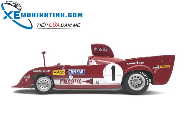 Alfa Romeo 33 TT 12 1000KM Nurburgring Winner 1975 Merzario:Lafitte #1 Autoart 1:18 (Đỏ)