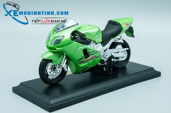 XE MÔ HÌNH KAWASAKI NINJA ZX-12R 1:18 MAISTO (XANH LÁ)