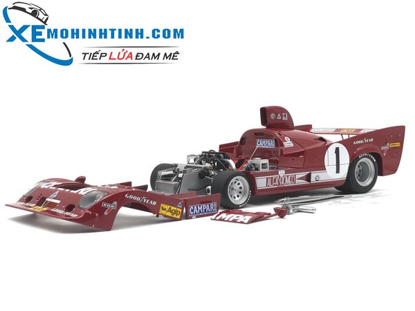 Alfa Romeo 33 TT 12 1000KM Nurburgring Winner 1975 Merzario:Lafitte #1 Autoart 1:18 (Đỏ)