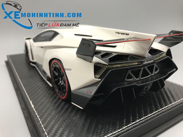 XE MÔ HÌNH LAMBORGHINI VENENO 1:18 FRONTIART (TRẮNG)