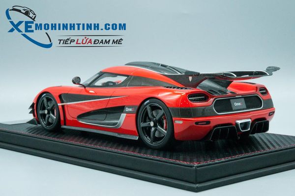 XE MÔ HÌNH KOENIGSEGG ONE:1 1:18 FRONTIART (ĐỎ CAM)