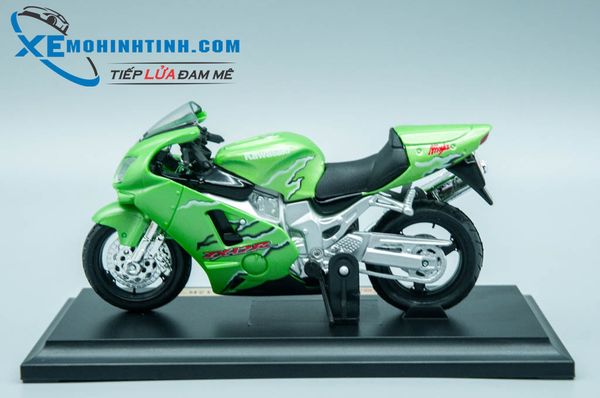 XE MÔ HÌNH KAWASAKI NINJA ZX-12R 1:18 MAISTO (XANH LÁ)